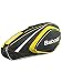 BABOLAT Club Line 3 Racquet Bag, Black/Yellow, One Size