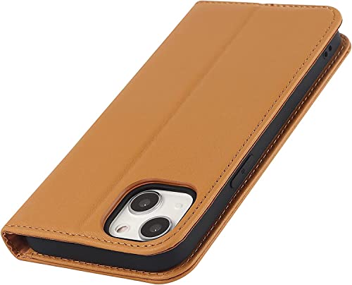 Étui iPhone 13 en cuir véritable marron de style premium - 6