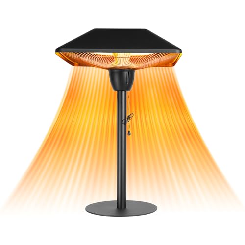 Star Patio Electric Patio Heater, 1500W Outdoor Tabletop Heater, IP44 Waterproof and Tip-over...