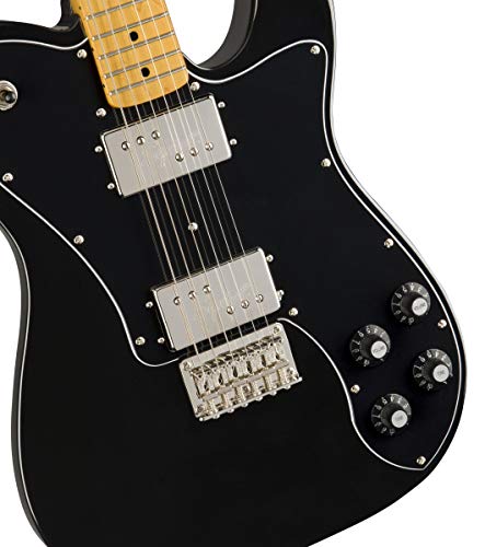 Image of Squier Classic Vibe 70s Deluxe Telecaster Electric Guitar, Black, Maple Fingerboard