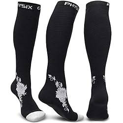 Physix Gear Compression Socks 20-30 mmHg - Men & Women - Running, Nurses, Shin Splints, Flight, Travel