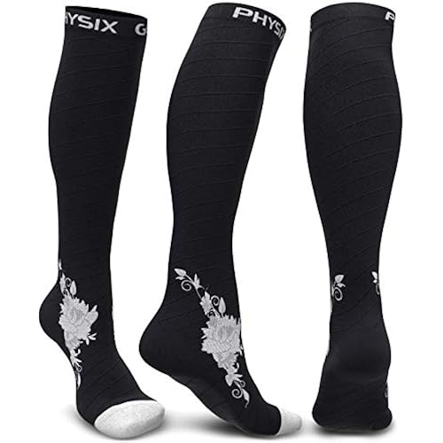 Physix Gear Compression Socks 20-30 mmHg - Men & Women - Running, Nurses, Shin Splints, Flight, Travel