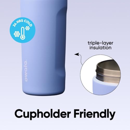 Image of Owala FreeSip Insulated Stainless Steel Water Bottle with Straw, BPA-Free Sports Water Bottle, Great for Travel, 16 Oz, Out of the Blue
