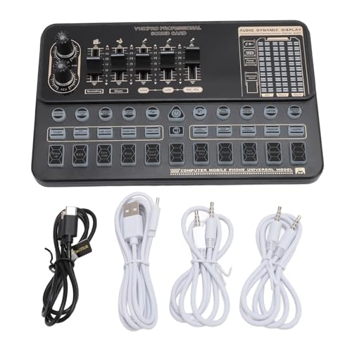 autotune app Ouitble Scheda Audio Live Professionale Mixer Audio Bluetooth Cambia Voce con riduzione Intelligente del Rumore 16 Effetti Speciali per Streaming podcasting Home Outdoor ABS Nero