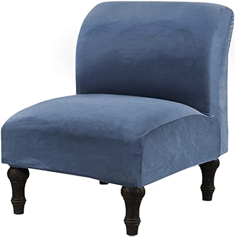 Armless Chair Slipcover Waterproof Accent Chair Cover, Stretchable Elastic Fabric Removable, Chair Covers Furniture Protector Covers for Hotel Living Room (Navy,2 Pack) Cover