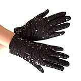 Ricicart For Michael Jackson Costume Gloves for Party Halloween Xmas Birthday Cosplay Stage Performance (Black)