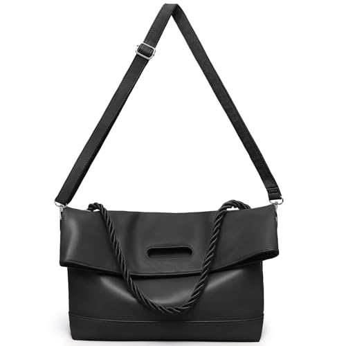 Large Black Tote Bags for Women Hobo Crossbody Purses Leather Shoulder Handbags Work Ladies Bags with Adjustable Strap