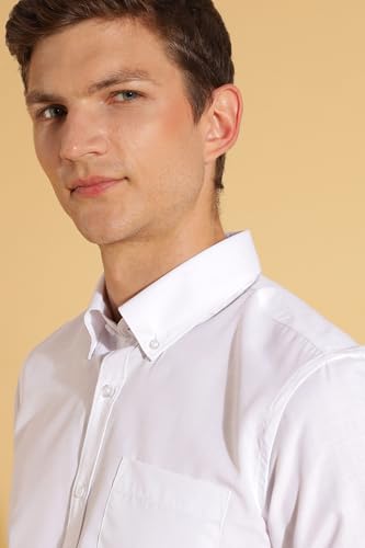 Image of Fyltr Men's Regular Fit Shirt - Full Sleeve | Functional Pocket | Button Down Collar | Formal Shirts for Men