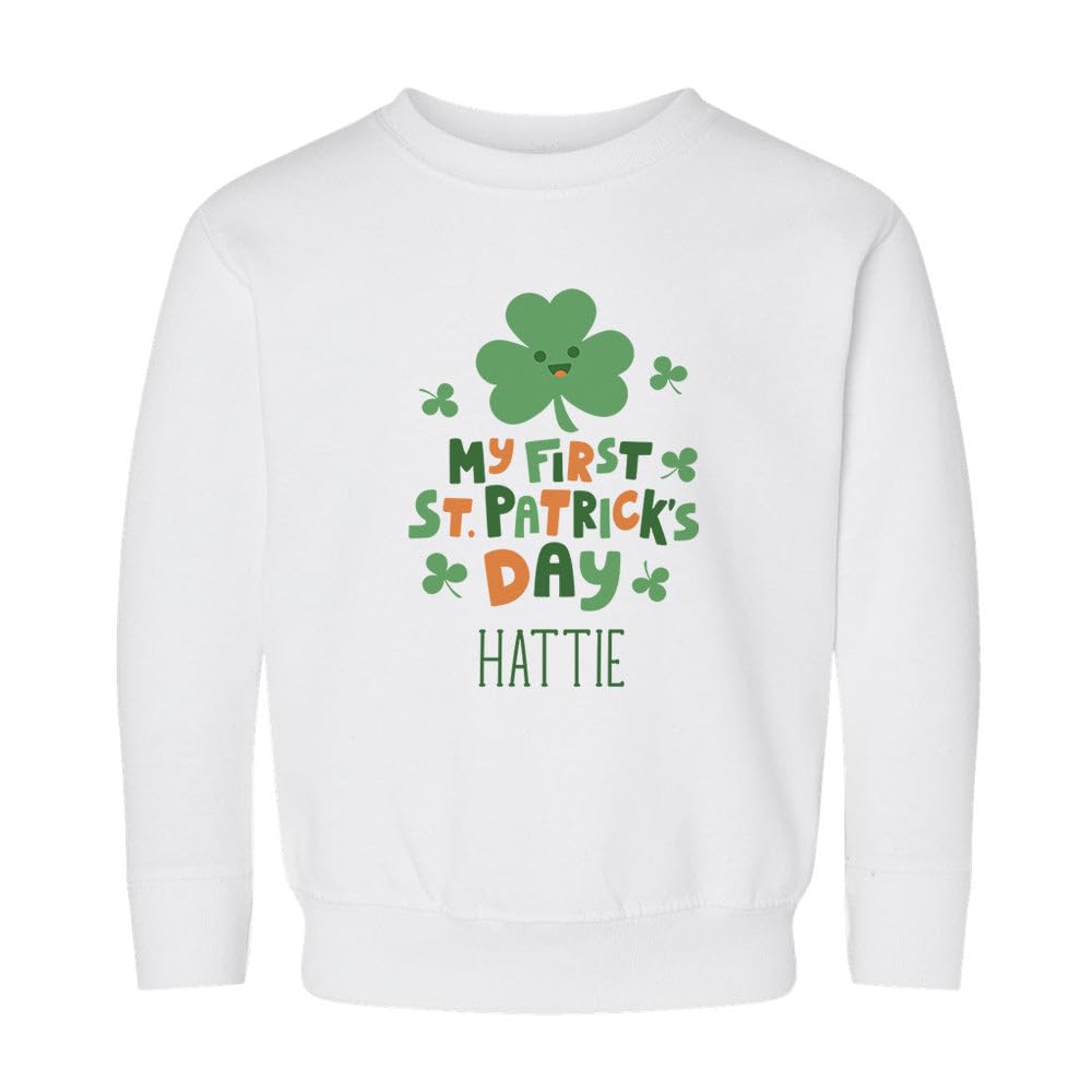 My First St. Patrick's Day Hattie Kids Sweatshirt Toddler 2T White