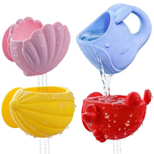 Badewannenspielzeug ab 1 Jahr, 4 Stück Badewannenspielzeug Baby...