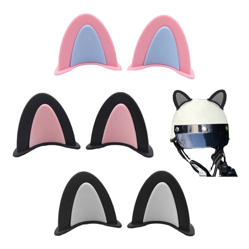 Sikweny 3 Stück Katzenohren Helmdekoration Klein und Tragbar Ohren Skihelm Langlebig und Flexibel Helm Ohren Ski Schön und Süß für Fahrrad ATV Snowboard Skateboard Motorrad Roller