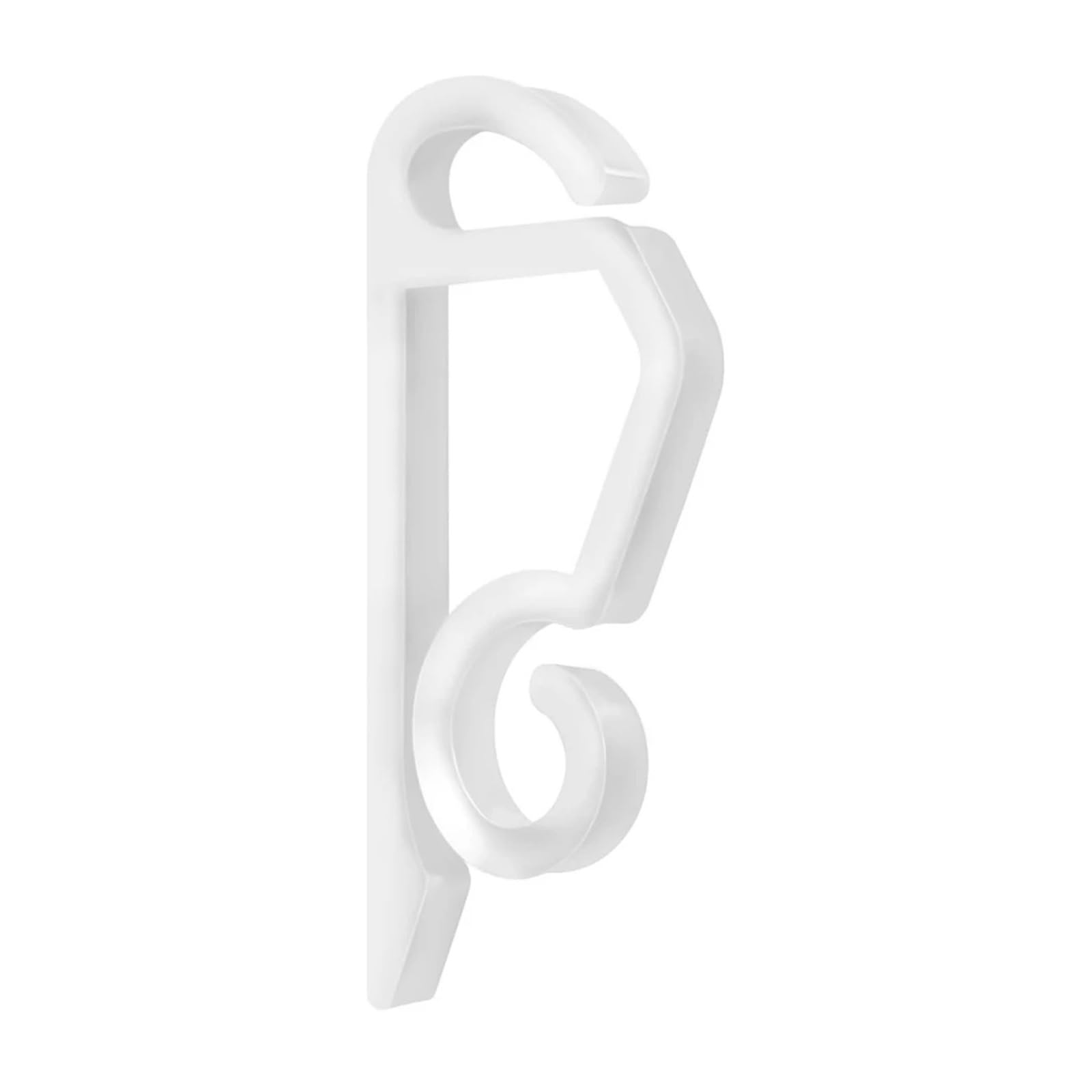 FJQFHH Gutter Hooks Shape, Outdoor Light Hook Weatherproof S Clip for String Lights(White,100pc)