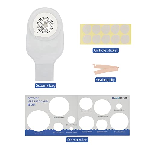 10 Pcs Colostomy Bags,Ostomy Supplies With Clamp Closure,Cut-To-Fit,One Piece Drainable Pouch For Ileostomy Stoma Care #TOP6