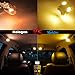 Yorkim 194 LED Bulbs Amber Super Bright 5th Generation, T10 168 LED Bulb, W5W Bulbs for Car Interior Dome Map Door Courtesy License Plate Lights W5W 2825, Pack of 10