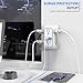 JcBlaon Outlet Extender Surge Protector - 6 Outlet Splitter with 4 USB Ports (2 USB C), Multiple Plug Expander Wall Charger, 3 Sided Multi Plug Wall Adapter Power Strip for Home Office Kitchen Travel