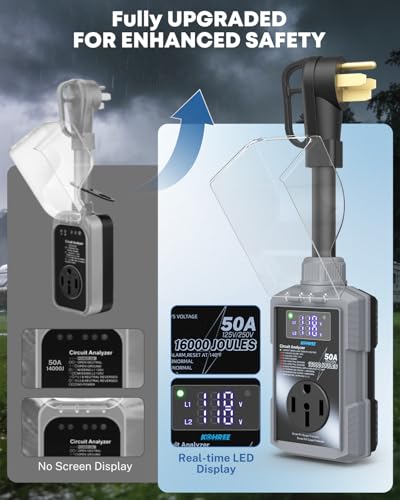 Image of Kohree RV Surge Protector 50 Amp, Power Surge Voltage Protection 16000J