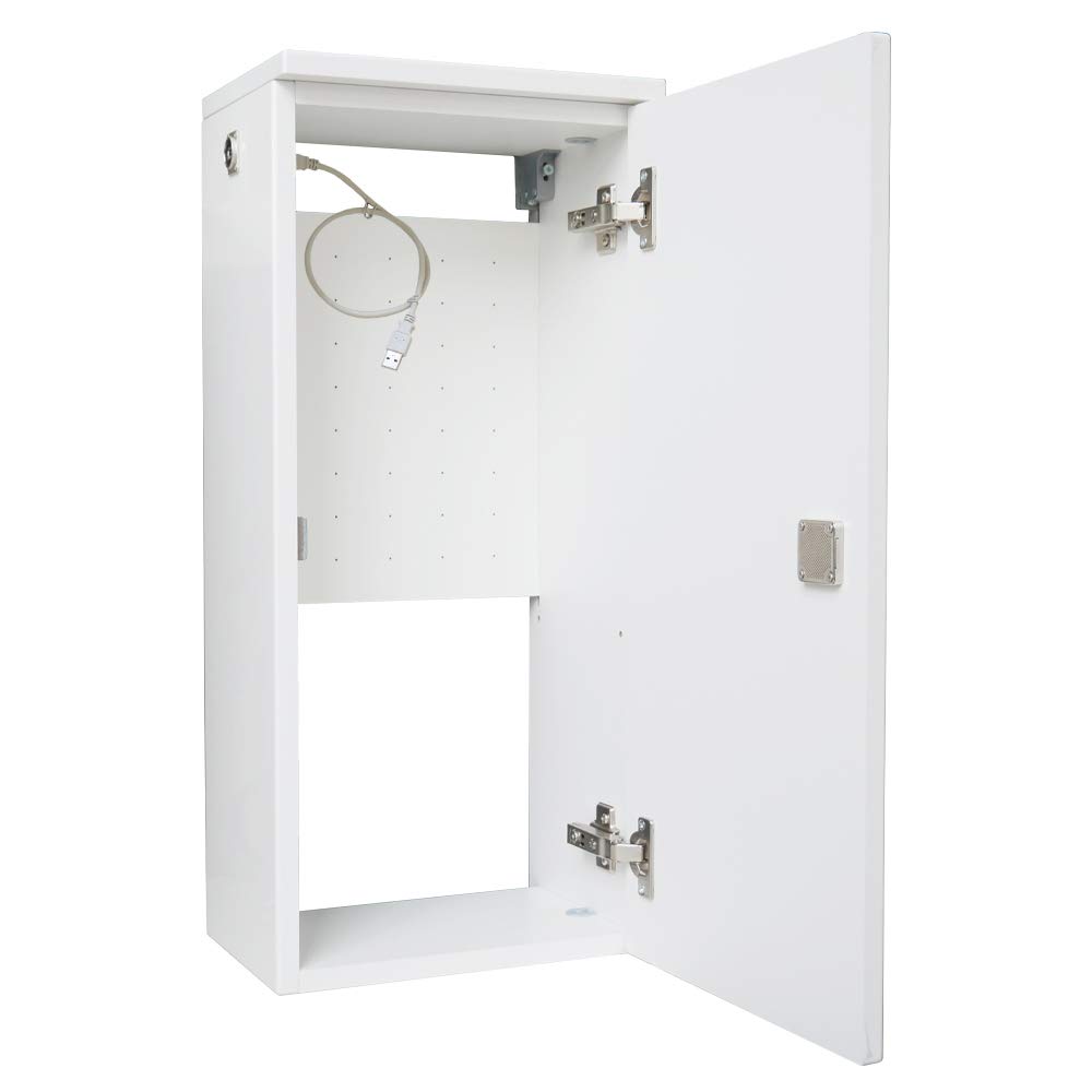 TNTboy® Netzwerk Design-Schrank für W-LAN Router - USB-Ladebuchse - Montageplatte - reinweiss