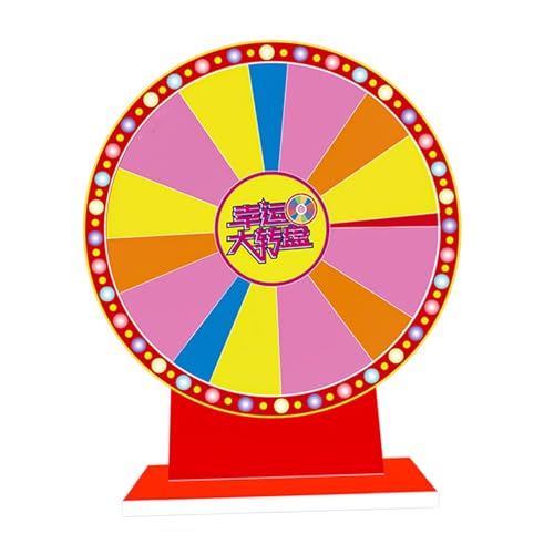 Tachiuwa Tabletop Prize Turntable Fortune Wheel Lightweight Reusable, Roulette Wheel for Gatherings, Promotional Activities, Party, Style A
