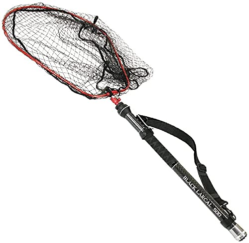 Gokuspe ショアソルト専用 ステー付き カーボン ランディングネット セット BLACK LARCAL 5M/5.5M/6M + ランディングネットL + タモジョイント 3点セット