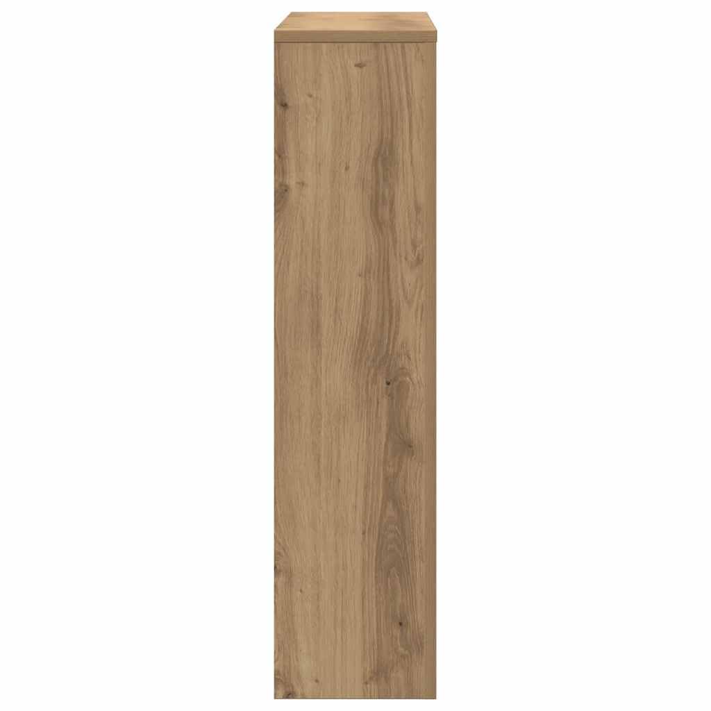Copertura per termosifoni in rovere Artisan, 104 x 20 x 82 cm, con design a doghe, pratico ripiano e supporto da parete per soggiorno, bagno, cantina e soggiorno