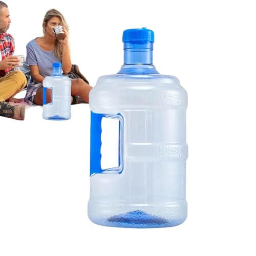 2 Gallon Water Jug Water Bottle Barrel Portable WaterContainers with Handle Large Reusable Motivational Jugs for Hiking Beach Backyard Fishing BBQ Party Picnic Outdoor