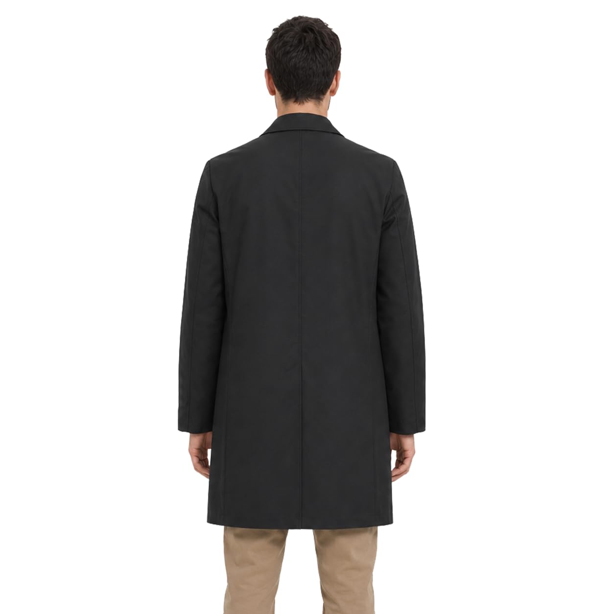 Allthemen Herren Trenchcoat Einreihig Lang Mantel Herbst Elegant Jacke Leichte Freizeit Übergangsjacke Business Casual