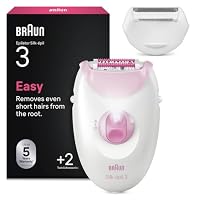 Braun Silk·épil 3 Epilierer Damen, Kabelgebundener Ladyshaver für Eine Einfache Haarentfernung, Langanhaltend Glatte Haut — Inkl. Rasieraufsatz und Trimmerkamm — 3-032, Pink – Ansicht 1