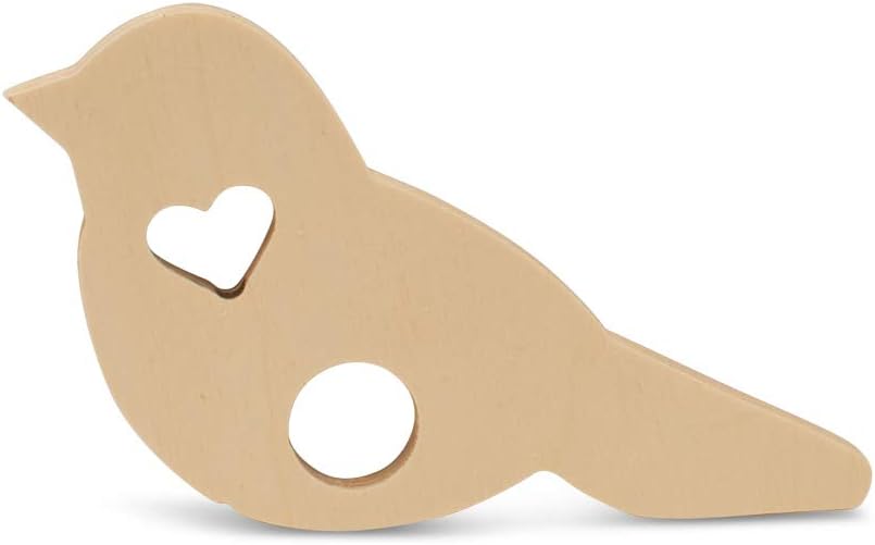 Love Cards Holder, I Love You Card, Pack of 3, 6 Inches, 1/2 inch Thick, Unfinished Wood to Decorate, Love Bird Shape, Use as Anniversary Card, Wedding Card, Birthday Card, Valentines Day Cards