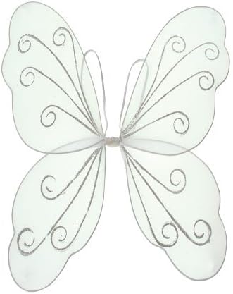 U. S. Toy Angelic Butterfly Wings Costume, White, 21" x 18"