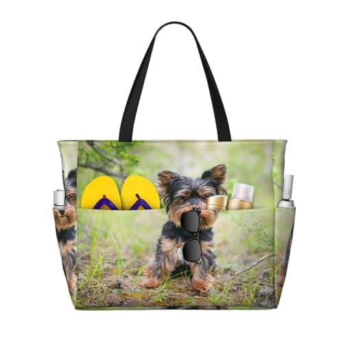 Sac de plage Yorkshire Terrier, emportez la douceur de votre chiot partout