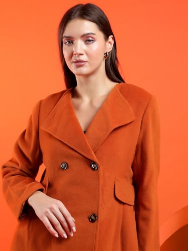 Image of KOTTY Womens Cotton Blend Standard Length Elegant Style Coat - Classic Style with Modern Detailing