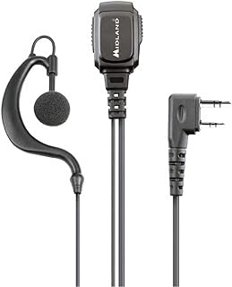 Midland – Microphone with Ergonomic Headset MA21-LK PRO 2 Pin Kenwood, Spiral Cable, for Safety and Outdoor – Compatible w…