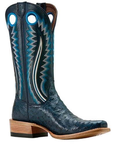 ARIAT Men's Exotic Full-Quill Ostrich Futurity Outlaw Tall Western Boot Square - 10058166 10.5 D(M) US Blue