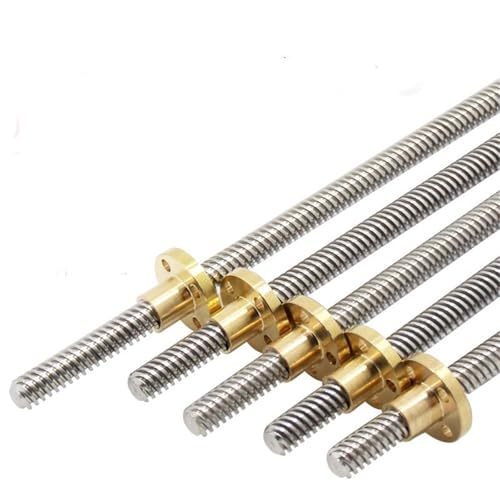 Vis T12 pas 2mm pas de vis 12mm avance 8mm longueur 450mm avec écrou pour CNC