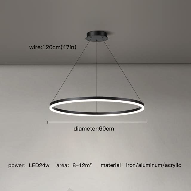 Lámpara colgante moderna LED con diseño circular para dormitorio 2
