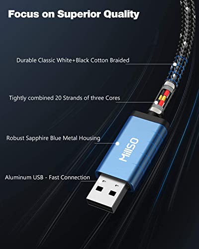 Millso Usb C Female To Usb A Male Adapter, Usb 3.0 Type A Male To Usb 3.0 Type C Female Connector Converter Adapter [5Gbps Superspeed / Nylon-Braided] Type C To Usb A Adapter - 8Inch/20Cm #TOP7