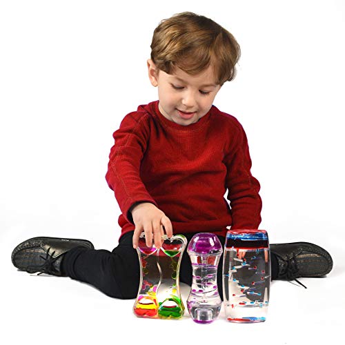 Playlearn Sensory Liquid Timer - Motion Bubbler - Fidget Toys - Variety 3 Pack