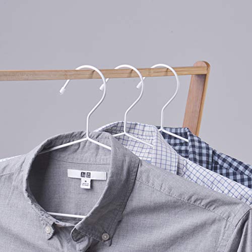 Jetdio 17.7" Strong Metal Wire Hangers Clothes Hangers, Coat Hanger, Standard Suit Hangers, Ideal For Everyday Use, 30 Pack, White #TOP7