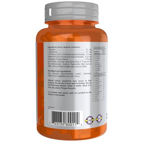 NOW Sports Amino Complex Capsules, 120 Count - Image 3