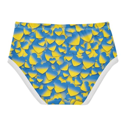 Joisal Cotton Girls Underwear Toddler Blue Yellow Hearts Gradient Panties Little Girl Aesthetic Briefs Underpants 2t2