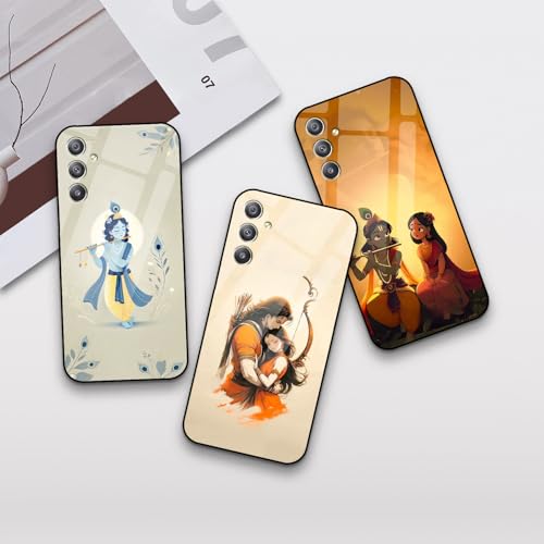 Image of COLORflow Back Cover Compatible with Samsung Galaxy A34 5G | Krishna ji, Radha Krishna, God Customized | Shockproof TPU Bumper with Camera Protection Back Cover Compatible with Samsung Galaxy A34 5G