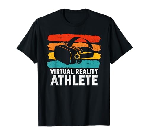 Virtual Reality Gifts For VR Gamers VR Vintage Virtual Reality Athlete T-Shirt