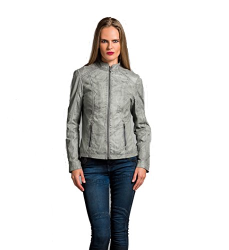 Veste en cuir femme URBAN 5884 Rt01 blouson motard tendance perfecto noir