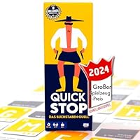ATM Gaming Quickstop - Das Buchstaben-Duell - Kartenspiel für Jugendliche und Erwachsene - Schnell und Verrückt - 2 bis 7 Spieler - Kartenspiel ab 10 Jahren - Familienspiel