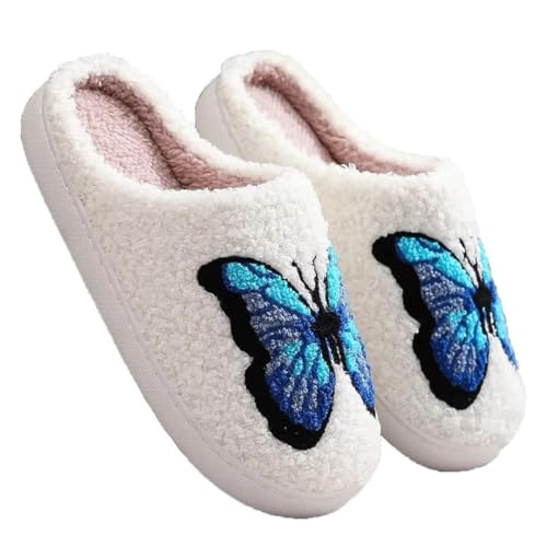 Image of Women's Men's Happy Face Heart-shaped Cat Slippers - Retro Leopard Print, Memory Foam, Soft Plush, Warm, Anti-Slip Home Shoes