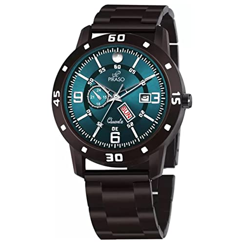 Image of PIRASO Analog Day and Date Working Display MESH Strap Watch for Men & Boys