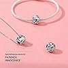 NINGAN 925 argent sterling pierre d'anniversaire rose or creux charme perles jumelles pour femmes bracelet collier cadeau de vacances (S925 Silver -04 -Avril) #3