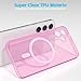 Svanove for Samsung Galaxy S24 Plus/ S25 Plus Case Clear Compatible with Magsafe Silicone, Transparent Thin Magnetic Mag Safe Case Cute, Girly Aesthetic Slim Hard Camera Cover Protection, Light Pink