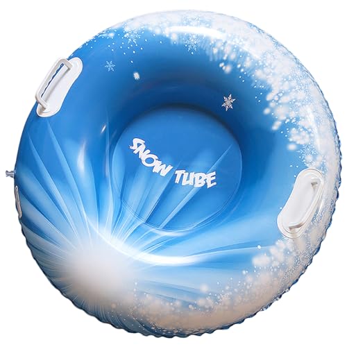 Snow Tube 31.5 inch Sleds for Adults, Inflatable Snow Sled with Handles Heavy Duty Adult Sledge Thicken Toys for Winter Style 2 Sleds for Adults Adult Sledge Sled