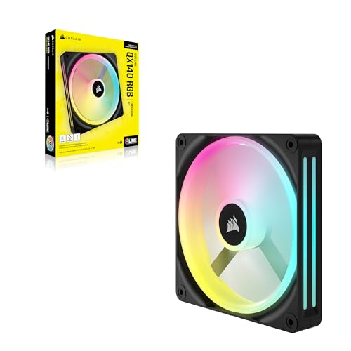 Corsair iCUE LINK QX140 RGB 140mm Magnetic Dome RGB Lüfter - Schwarz – Ansicht 9